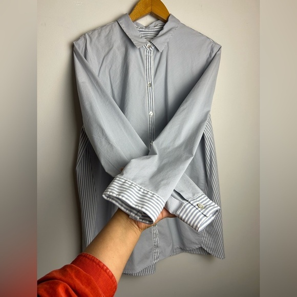 J.Jill Blouse Top Women L Button Down Striped Casual Office Career Old Money - Picture 4 of 14